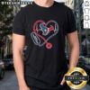 Top Love Houston Texans Stethoscope Headphones Fans T-Shirt featuring a stylish design for dedicated Texans supporters.