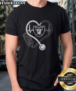 Top Love Los Angeles Raiders Stethoscope Headphones Fans T-Shirt featuring a stylish design for dedicated Raiders supporters.
