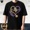 Top Love Minnesota Vikings Stethoscope Headphones Fans T-Shirt featuring vibrant team colors and a unique design for supporters.