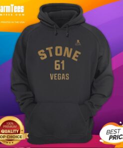 Alt Text: Top Mark Stone Vegas Golden Knights hoodie featuring name and number 61, perfect for ice hockey fans.