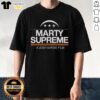 Top Marty Supreme 2025 A Josh Safdie Film logo t-shirt featuring vibrant graphics and stylish design for fans.