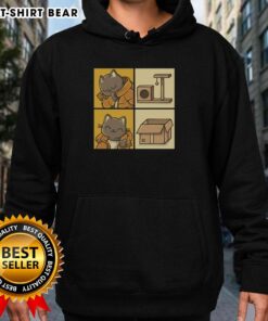 Alt Text: Adorable cat wearing a trendy hoodie, showcasing the Top Meme Cat Hoodie in vibrant colors and playful design.