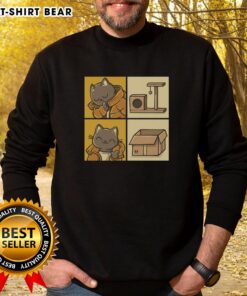 Trendy Top Meme Cat Sweatshirt featuring a playful cat graphic, perfect for casual wear and meme lovers.