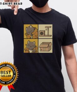 Funny Top Meme Cat T-Shirt featuring a playful cat design, perfect for cat lovers and meme enthusiasts.