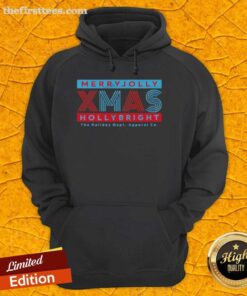 Cozy Merry Jolly Xmas Holly Bright Christmas Hoodie featuring festive designs and vibrant colors for holiday cheer.