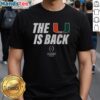 Top Miami Football 2025 CFP 'The U Is Back' T-Shirt featuring vibrant team colors and logo for fans.