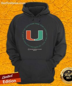 Miami Hurricanes hoodie featuring 'Drive, Drive, Drive' slogan, perfect for fans gearing up for CFP 2025-26 season.