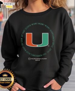 Alt Text: Top Miami Hurricanes Drive Drive Drive You Hurricanes Keep Right Sweatshirt for CFP 2025-26 fans