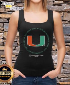 Top Miami Hurricanes Drive tank top featuring bold 'Drive, Drive, Drive' slogan, perfect for fans supporting CFP 2025-26.