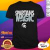 Top Michigan State Spartans Football T-Shirt featuring the Spartans Magic Nike logo in green and white colors.