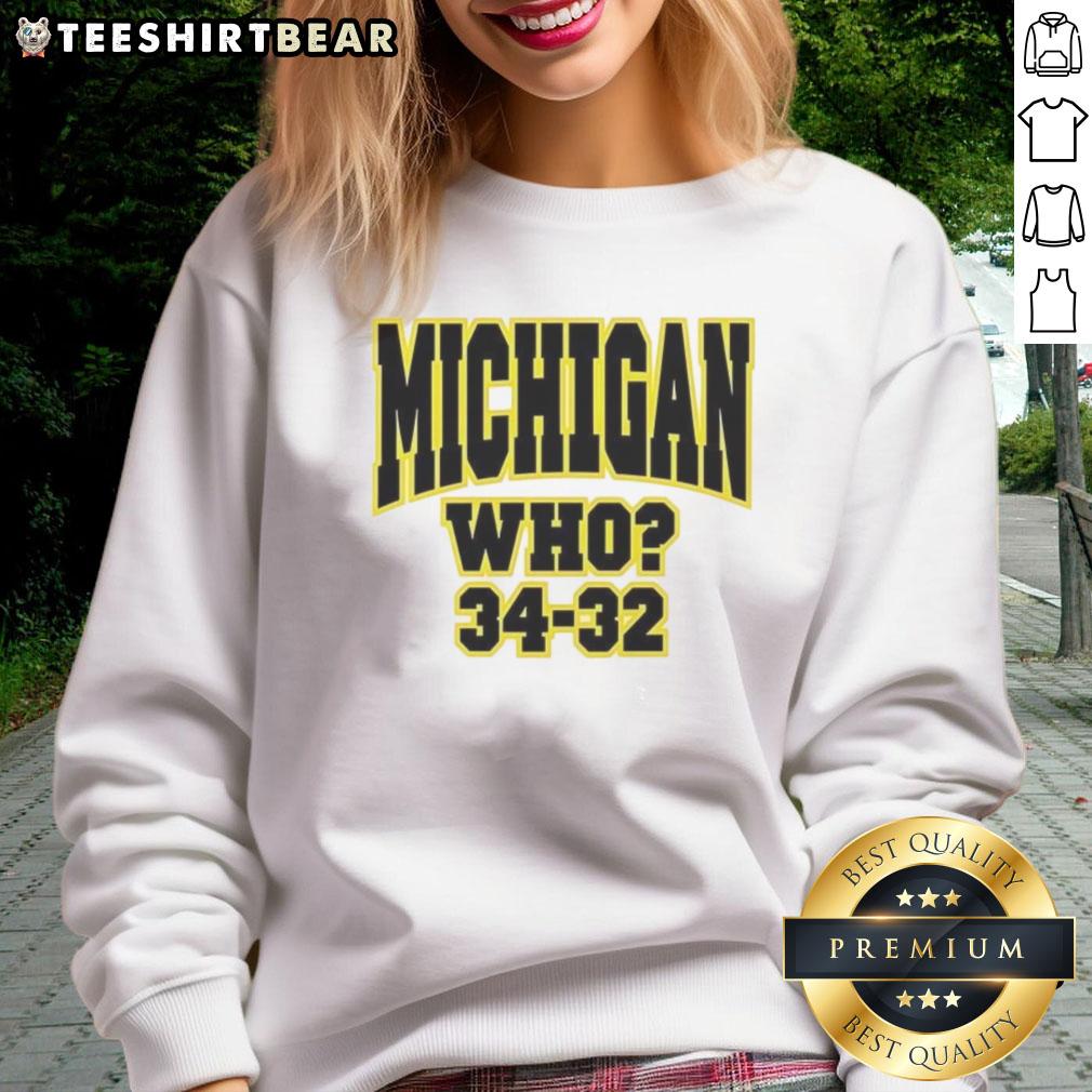 top-michigan-who-34-32-sweatshirt Cozy Top Michigan Who 34-32 sweatshirt featuring a bold design, perfect for showing team spirit and staying warm.