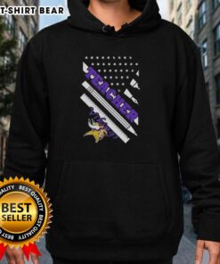 Top Minnesota Vikings Football X Teacher hoodie featuring an American flag design, perfect for fans and educators.
