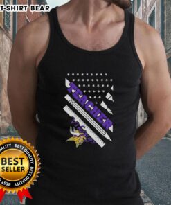 Top Minnesota Vikings Football X Teacher American Flag Tank Top featuring vibrant design and comfortable fit for fans.