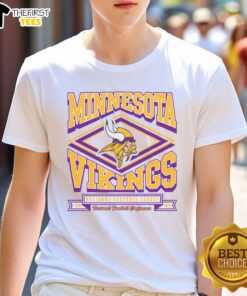 Alt Text: Top Minnesota Vikings Heater T-Shirt featuring bold team colors and logo, perfect for fans and game day attire.