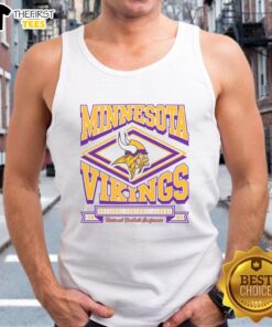 Top Minnesota Vikings heater tank top featuring team colors and logo, perfect for game day and fan apparel.