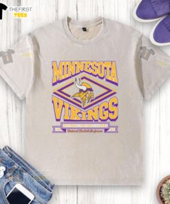 Top Minnesota Vikings Heater Washed T-Shirt featuring vibrant team colors and a comfortable, stylish fit for fans.