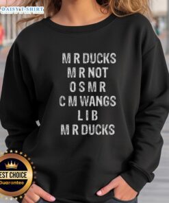 Cozy Mr. Ducks sweatshirt featuring playful graphics, perfect for casual wear and showcasing Mr. Not So Mr. Cm Wang's style.