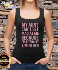 Mini version of my aunt in matching tank top, showcasing our fun family style. Top My Aunt Can't Get Mad At Me.