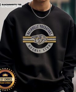 Top Nashville Predators surround sweatshirt featuring team logo and colors, perfect for fans and cozy game days.