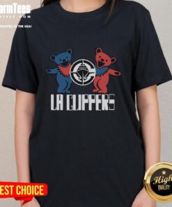 Top NBA X Grateful Dead X Clippers ladies tee featuring vibrant graphics and a stylish design perfect for fans.