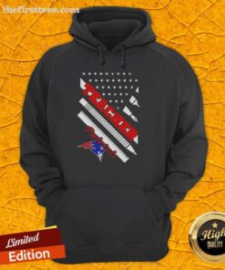 New England Patriots football hoodie featuring American flag design, perfect for teachers and fans alike.
