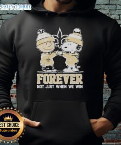 Top New Orleans Saints Charlie Brown and Snoopy Forever hoodie, celebrating team spirit and loyalty beyond just victories.