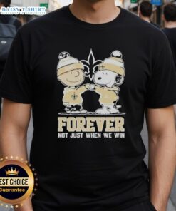 Top New Orleans Saints Charlie Brown and Snoopy Forever T-Shirt, perfect for fans celebrating team spirit all season long.