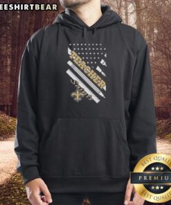 Top New Orleans Saints Football X Teacher American Flag Hoodie featuring vibrant colors and stylish design for fans.