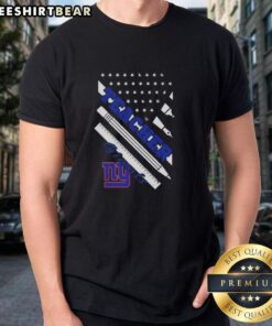 Top New York Giants Football X Teacher American Flag T-Shirt featuring vibrant colors and patriotic design for fans.
