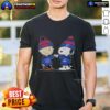 Alt Text: Top New York Giants Snoopy and Charlie Brown Best Friends T-Shirt featuring iconic characters in team colors.