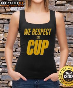 Top New York Knicks 2025 Cup Champions tank top showcasing team pride with 'We Respect The Cup' slogan.