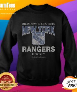 Alt Text: Top New York Rangers head-on sweatshirt featuring vibrant team colors and logo, perfect for fans and casual wear.