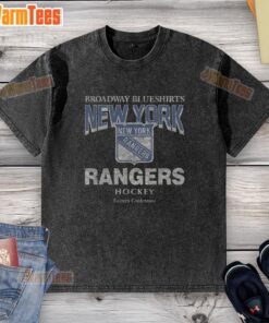 Top New York Rangers head-on washed t-shirt featuring bold team logo and classic design for fans and collectors.