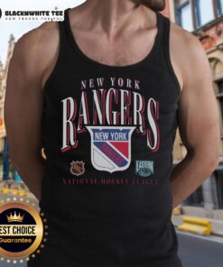 Vintage New York Rangers Crease Tank Top featuring classic logo and design, perfect for fans and collectors.