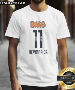 Top Neymar Jr 11 Santos FC T-shirt featuring vibrant design and comfortable fit for fans of Brazilian football.