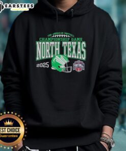 Top North Texas Mean Green 2025 AAC Football Championship Bound Hoodie in green, showcasing team pride and athletic style.