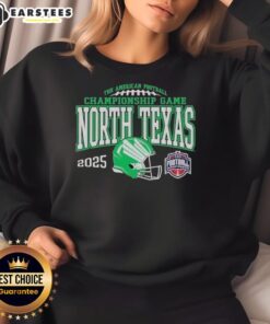 Alt Text: Top North Texas Mean Green 2025 AAC Football Championship Bound Sweatshirt in green, perfect for fans and supporters.