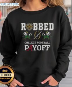 Top Notre Dame Fighting Irish and Alabama Crimson Tide CFP Playoff sweatshirt, perfect for college football fans.