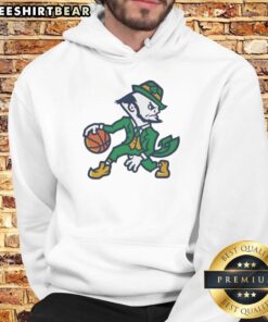 Top Notre Dame Leprechaun mascot logo hoodie featuring vibrant colors and bold design, perfect for fans and alumni.