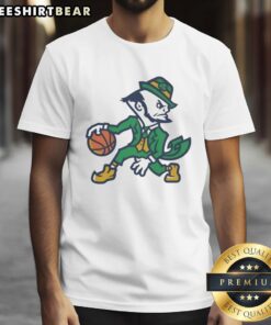 Top Notre Dame Leprechaun mascot logo T-shirt featuring vibrant colors and bold design for fans and alumni.