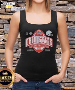 Top Ohio State Buckeyes Cotton Bowl 2025 CFP Quarterfinal black tank top featuring team logo and vibrant design.