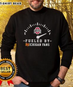 Ohio State Buckeyes sweatshirt fueled by Michigan fans, showcasing team spirit and rivalry in vibrant colors.