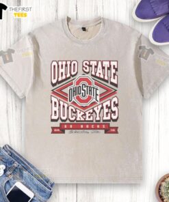 Top Ohio State Buckeyes Heater Washed T-Shirt featuring a vintage design, perfect for fans and casual wear.