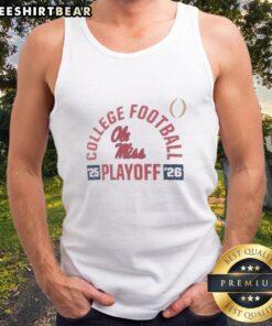 Top Ole Miss Rebels 2025-26 College Football Playoff Touchdown Tank Top featuring team colors and logo.