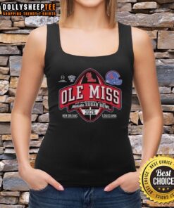 Top Ole Miss Rebels tank top showcasing team spirit at the Allstate Sugar Bowl CFP Quarterfinal in New Orleans.