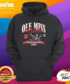 Alt Text: 2026 Allstate Sugar Bowl hoodie featuring Ole Miss Rebels logo for CFP Quarterfinal fans.