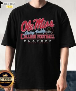 Top Ole Miss Rebels College Football Playoff 2025 Hotty Toddy T-Shirt featuring team colors and logo, perfect for fans.