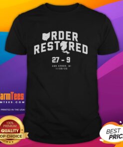 Top Order Restored 29-9 Ann Arbor T-Shirt featuring bold graphics and vibrant colors, perfect for fans and collectors.