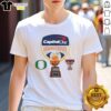 Top Oregon Ducks Vs Texas Tech Red Raiders 2026 Capital One Orange Bowl Logo T-Shirt design featuring vibrant team logos.