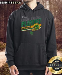 Top Oregon Football 2025 CFP Stripe Hoodie featuring team colors and logo, perfect for fans supporting the Ducks.